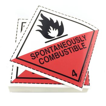 spontaneously combustible labels class 4.2 labels