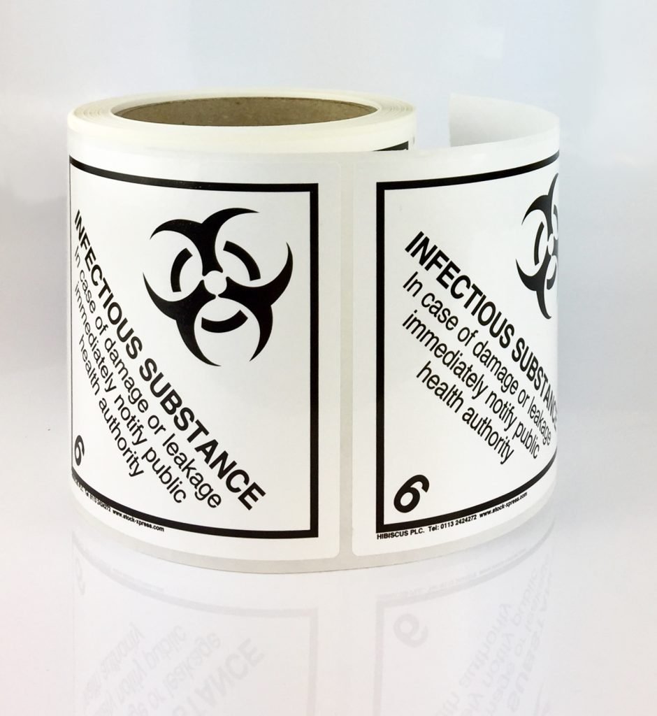 Class 6 2 Label Infectious Substance Label Buy At Hibiscus Plc