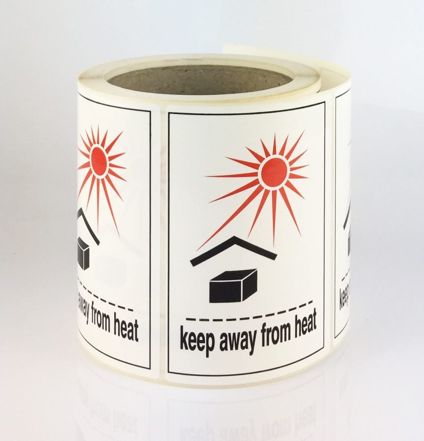 Keep Away From Heat Labels | Keep Away From Heat Label