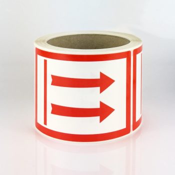 this way up labels red