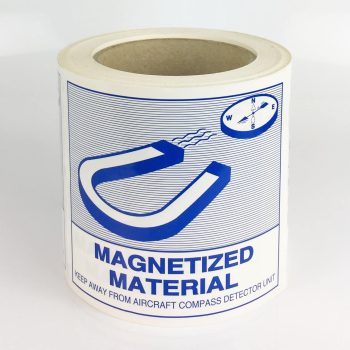 magnetized material label, magnetised material labels sticker for iATA