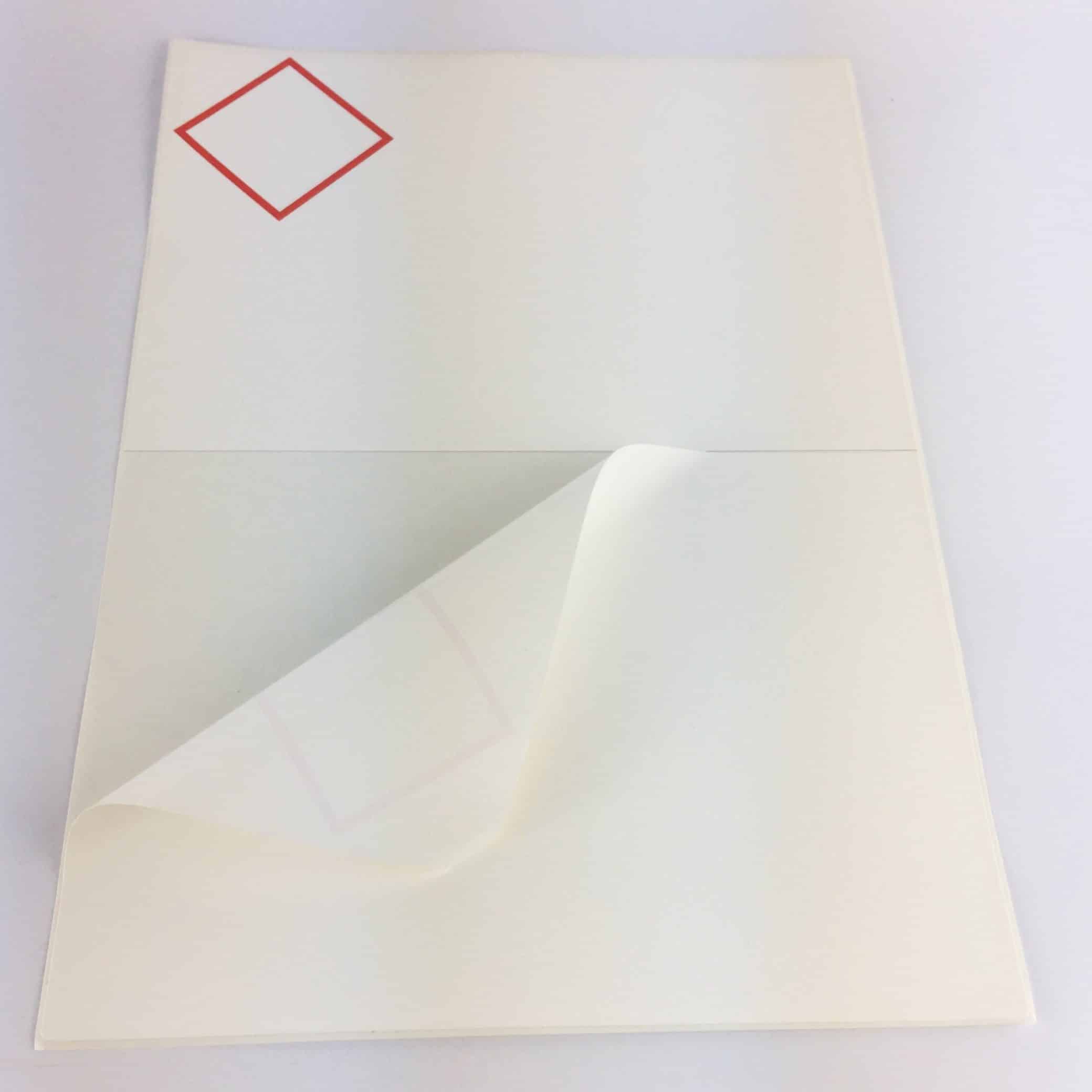 laser sheet labels 1 pictogram