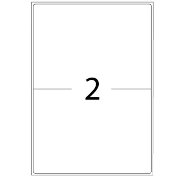 Unprinted 2 to view A5 laser sheet labels