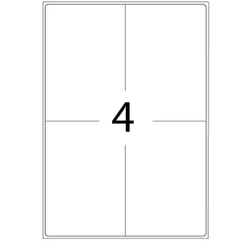 Unprinted 4 to view laser sheet labels
