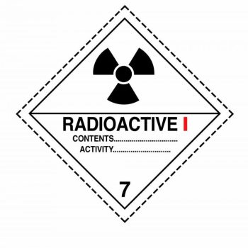 class 7 label, radioactive label