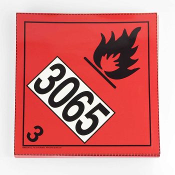 class 3 flammable liquid label placards with un 3065