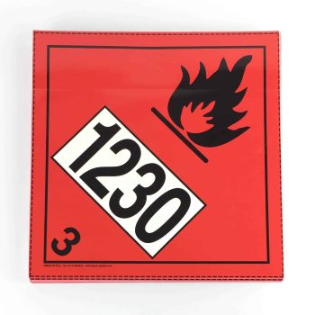 class 3 placard labels with UN1230 methanol, flammable liquid