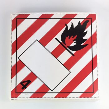 class4.1 placard with bank un box