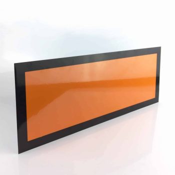 compartment label on metal