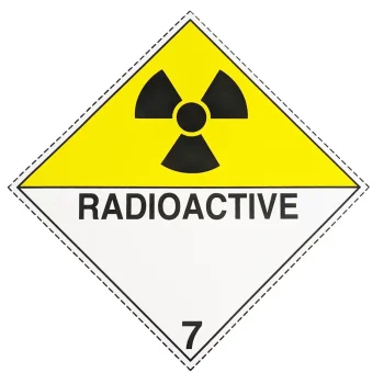 Class 7 placard 252mm with 5mm border image.