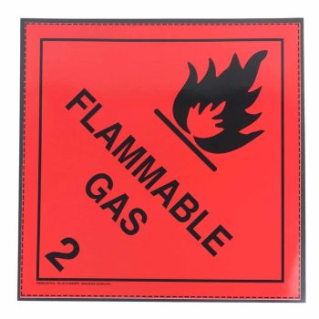 class 2.1 flammable gas label on magnetic