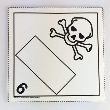 toxic placard blank un box 6.1 placard