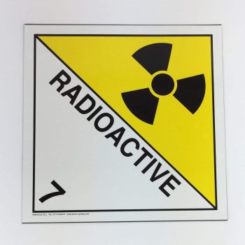 class 7 placard, radioactive placard on magnetic rubber
