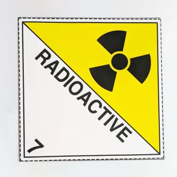 class 7 placard on flexible rubber material