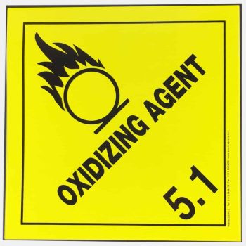 class 5.1 placard on magnetic