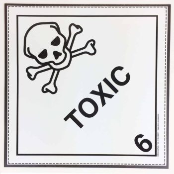class 6.1 placard on magnetic