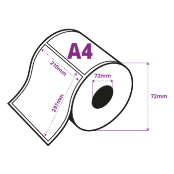 PE Matte Label – Die Cut Roll 210 x 297mm