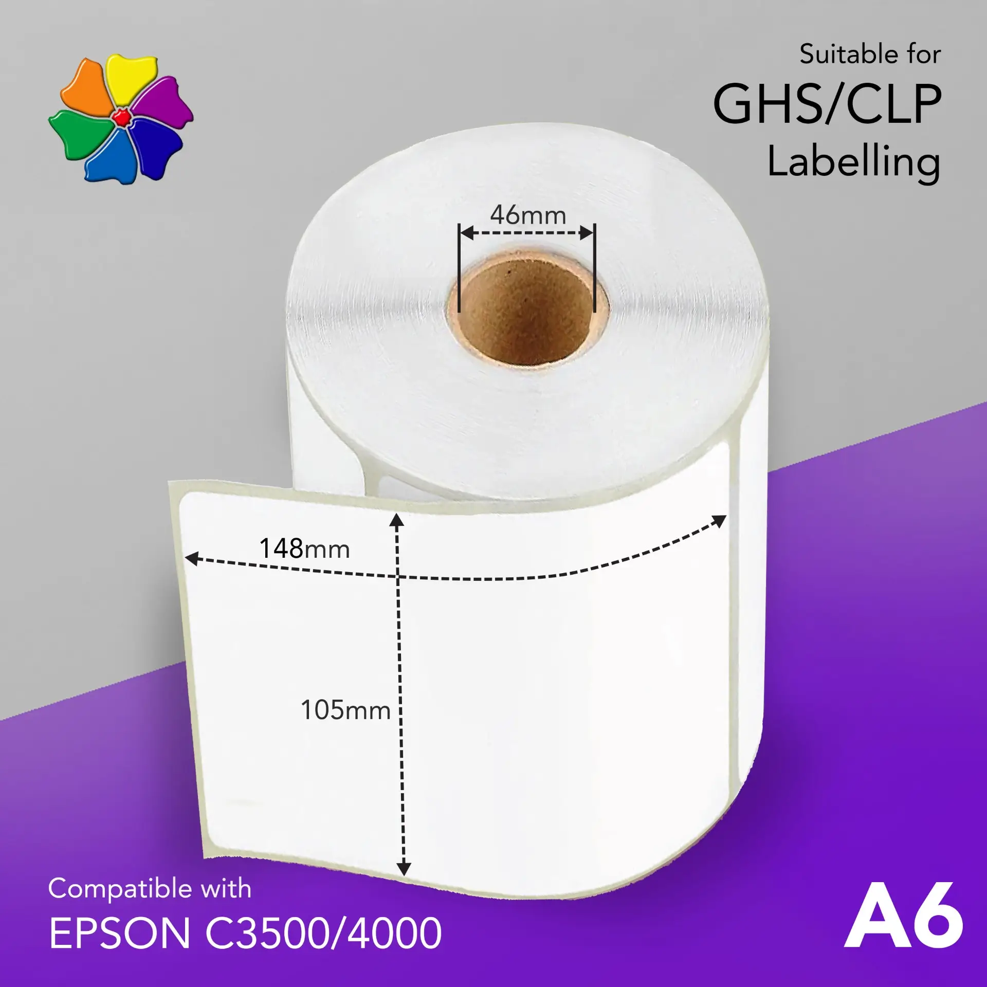22614 Epson printer A6 labels for C3500-4000 labels printer rolls a6-c3500-4000 2