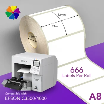 22616 Epson printer A8 labels for C3500/4000 labels printer rolls