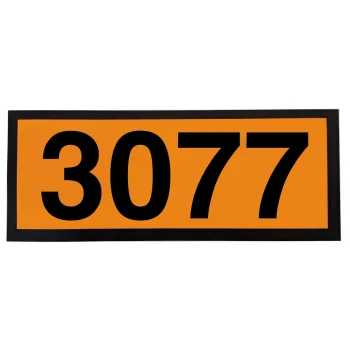 Orange IMDG un 3077 -UN-label panel plate-3077