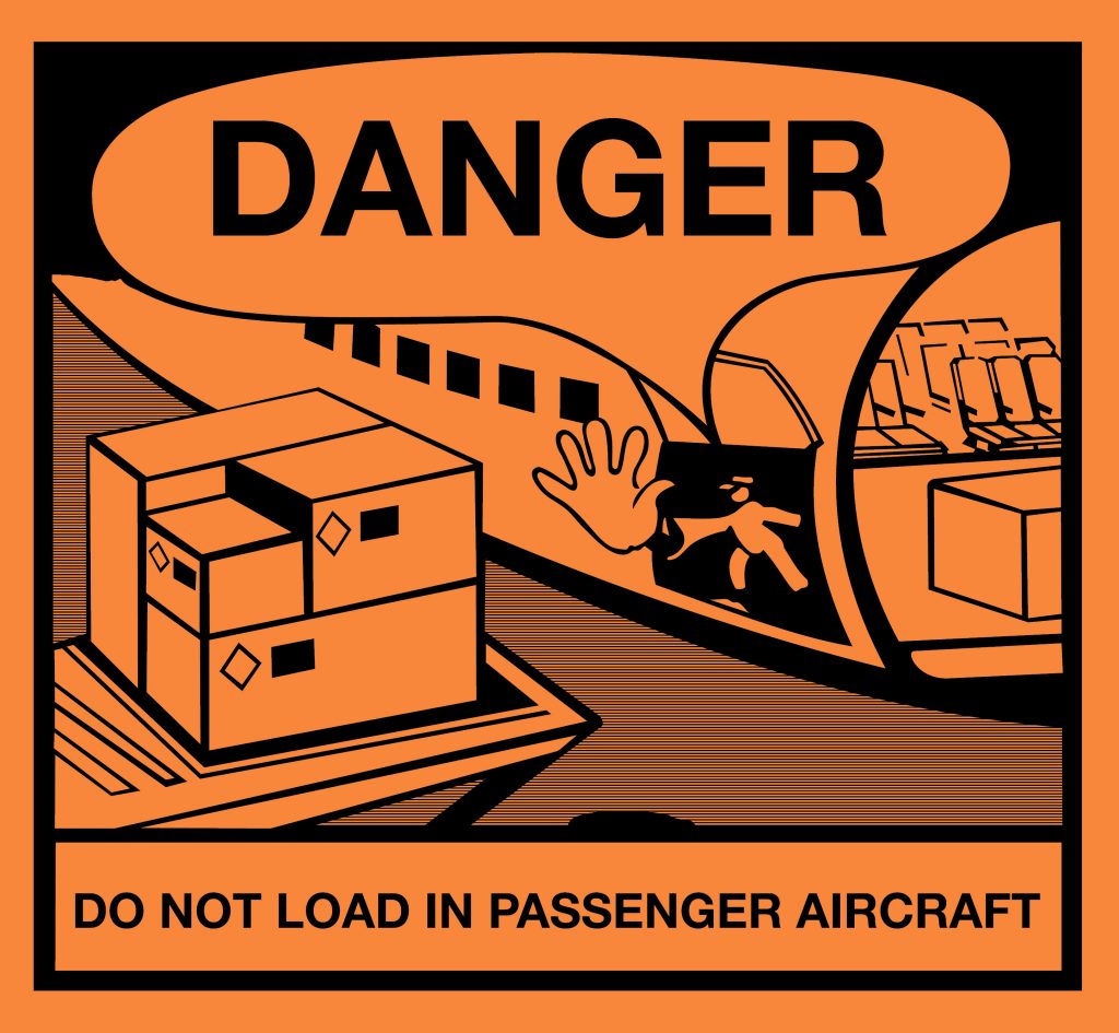 danger CAO cargo aircraft only label labels