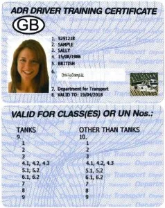 ADR Card License from ADR Driver Training